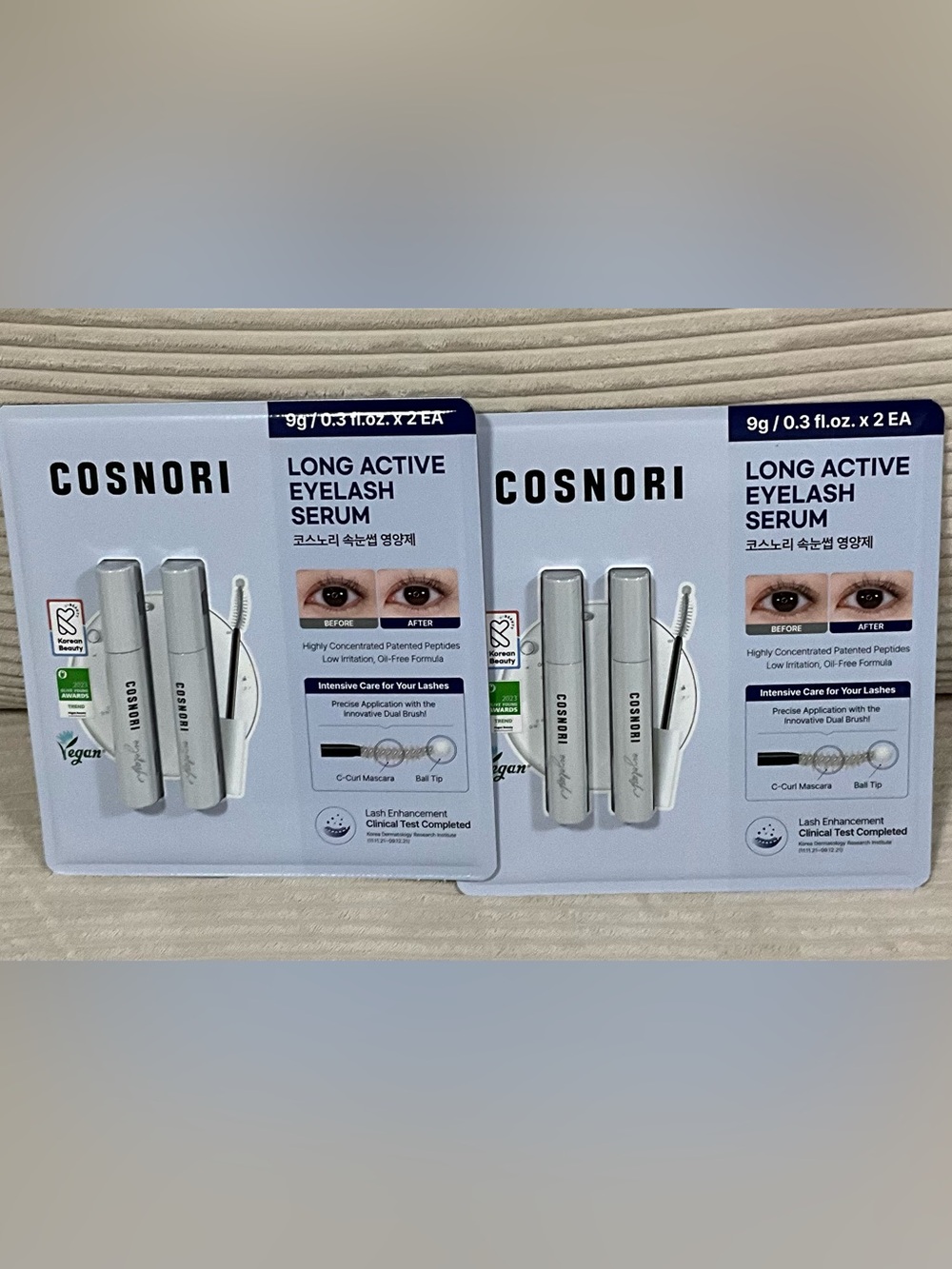 2 PACK CASNORI LONG ACTING EYELASH SERUM NEW SEALED